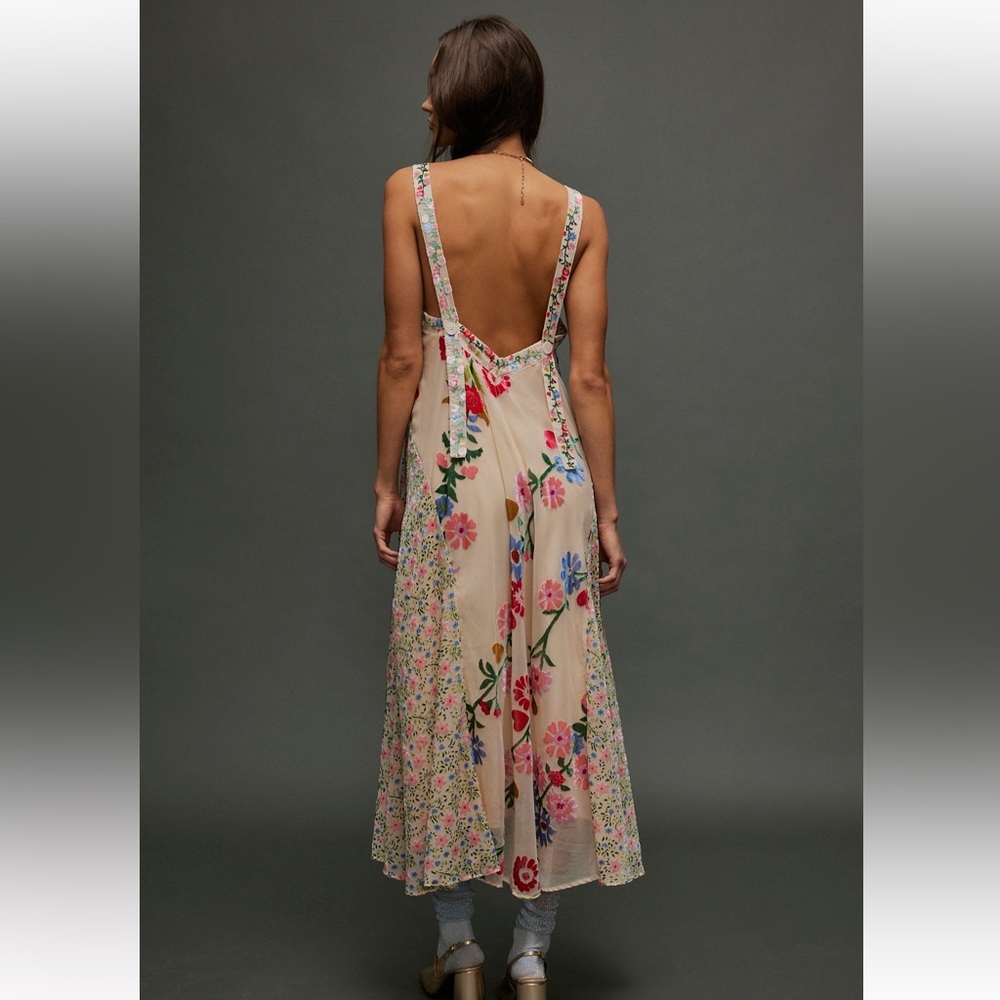 Free people falling petals velvet maxi dress. ASO Whitney Leavit - Picture 4 of 6